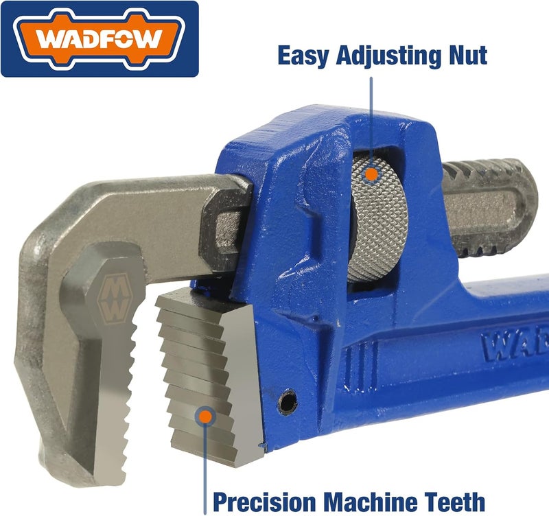 WADFOW Drop Forged 2 Piece (12", 18 ") Pipe Wrench Set: Heavy Duty Hand Tools with Adjustable Plumbing Wrench, Exceed GGG standard - Image 2